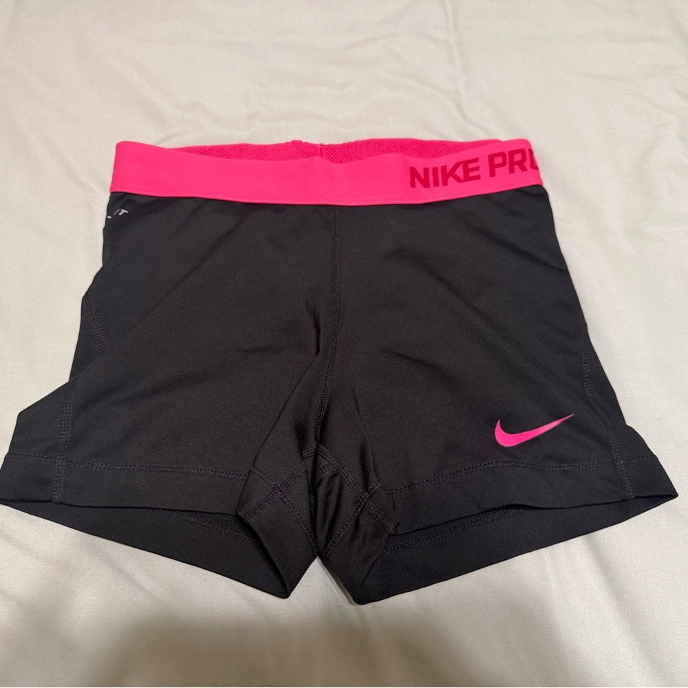 Nike Women's Athletic Shorts Black with Pink Accents